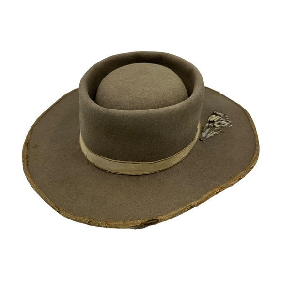 BSVII Julia Stone Wool Fedora Hat Tan OS - Picture 10 of 16